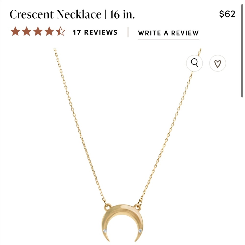 UNCOMMON JAMES Gold Crescent Necklace